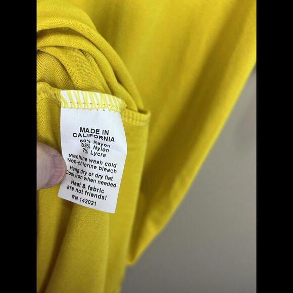 NWT Sonnet James Soft Knit Play Midi Dress size Small Mustard Colorblock - Picture 5 of 5